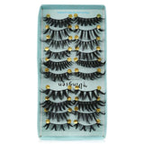 10 Pairs 3D Soft Faux Mink Hair False Eyelashes Natural Messy Eyelash Crisscross Wispy Fluffy Lashes Extension Eye Makeup Tools
