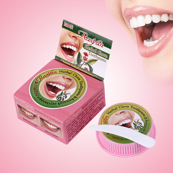 Natural Herbal Clove Thailand Toothpaste Tooth Whitening Toothpaste Remove Stain Antibacterial Allergic Tooth Paste