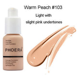 PHOERA Soft Matte Long Wear Foundation Liquid Face Makeup Coverage Foundation Naturally Concealer Oil-controling Lightfeel Cream