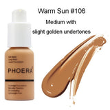 PHOERA Soft Matte Long Wear Foundation Liquid Face Makeup Coverage Foundation Naturally Concealer Oil-controling Lightfeel Cream