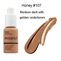 PHOERA Soft Matte Long Wear Foundation Liquid Face Makeup Coverage Foundation Naturally Concealer Oil-controling Lightfeel Cream