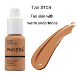 PHOERA Soft Matte Long Wear Foundation Liquid Face Makeup Coverage Foundation Naturally Concealer Oil-controling Lightfeel Cream