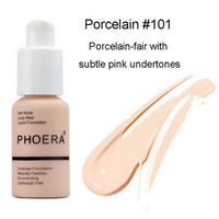 PHOERA Soft Matte Long Wear Foundation Liquid Face Makeup Coverage Foundation Naturally Concealer Oil-controling Lightfeel Cream