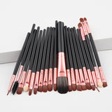 20ps cbrown/Rose Gold  Make up Brush Tools kit Eye Liner natural-synthetic hair beauty brushes good quality makeup tools brushes