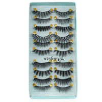 10 Pairs 3D Soft Faux Mink Hair False Eyelashes Natural Messy Eyelash Crisscross Wispy Fluffy Lashes Extension Eye Makeup Tools