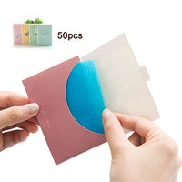 RtopR50PCS/Set Portable Facial Absorbent Paper Oil Control Wipes Absorbing Sheet Oily Face Cleansing Matting Tissue