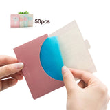 RtopR50PCS/Set Portable Facial Absorbent Paper Oil Control Wipes Absorbing Sheet Oily Face Cleansing Matting Tissue