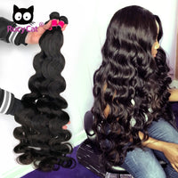 RucyCat 08 - 40 Inch Brazilian Hair Weave Bundles Body Wave Human Hair 1/3/4 Bundles Natural Color Remy Hair Extensions