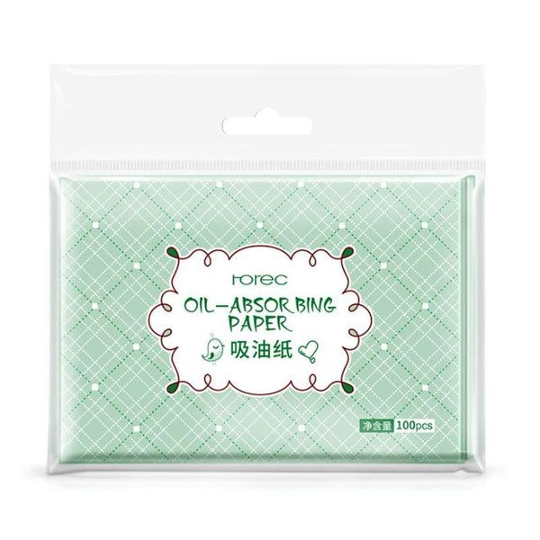 100pcs Face Oil Blotting Paper Green Matting Face Wipes Facial Cleanser Oil Control Shrink Pore Face Cleaning Tool