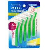 5Pcs 0.6-1.5mm L Interdental Brushes Health Care Tooth Push-Pull Escova Removes Food And Plaque Better Teeth Oral Hygiene Tool