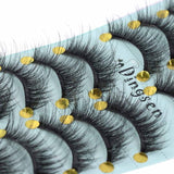 10 Pairs 3D Soft Faux Mink Hair False Eyelashes Natural Messy Eyelash Crisscross Wispy Fluffy Lashes Extension Eye Makeup Tools